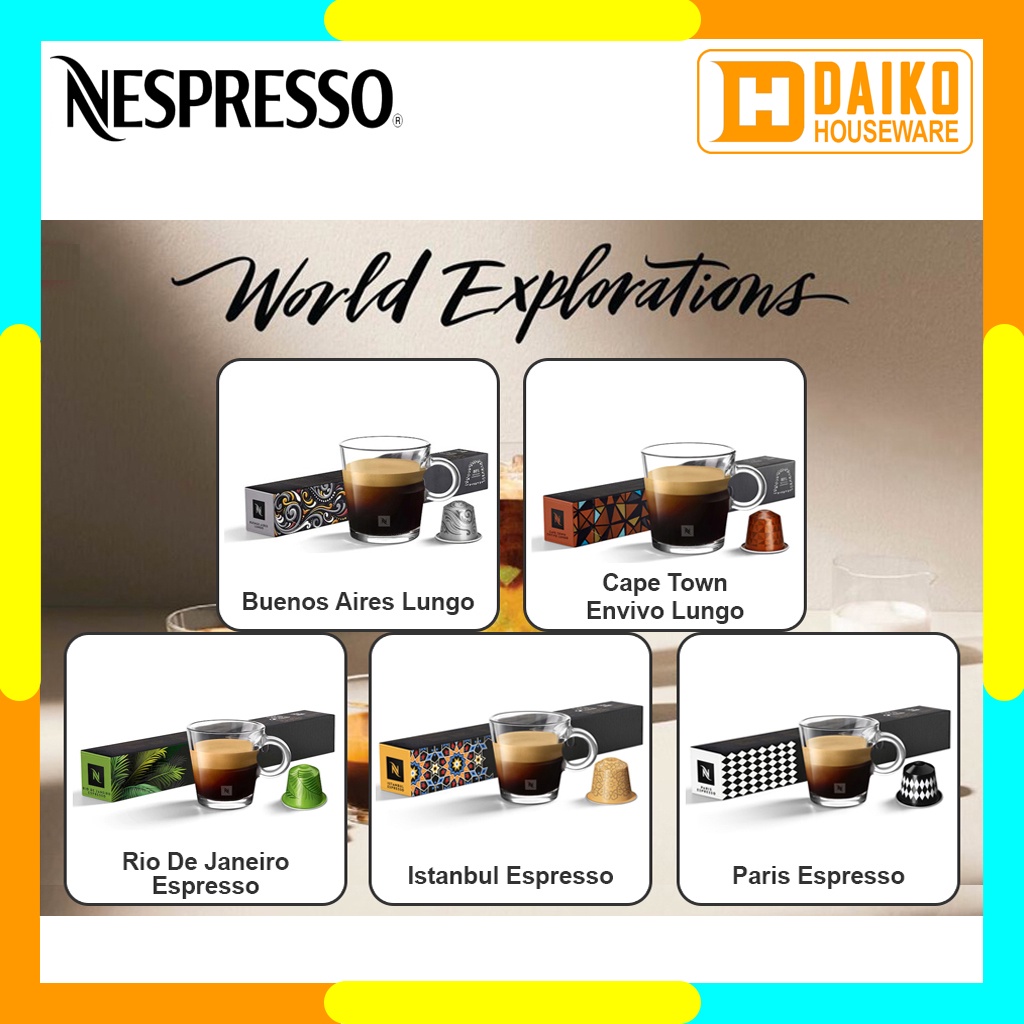 Capsule Nespresso World Explorations Series Original Nestle Coffee Pack - Kopi Kapsul Expired Panjang