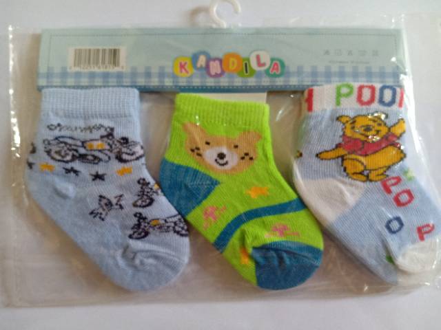 Kaos Kaki baby winteku / Flower /kingdom newborn size(0-6 BULAN) (3IN1)