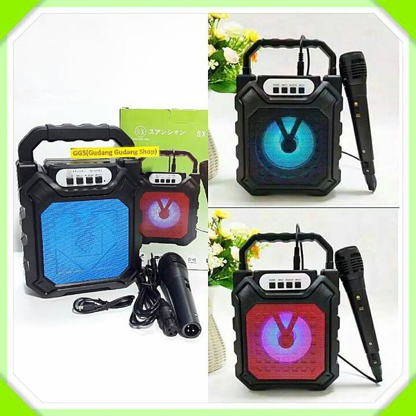 Promo speaker sx-Y2002 / speaker bluetooth bonus mic Murah