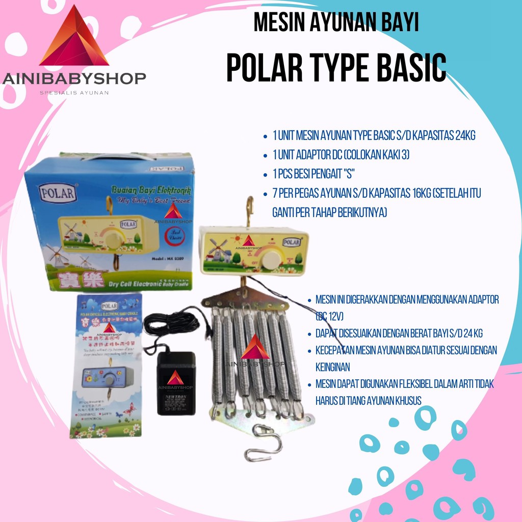 Mesin Polar Basic/Mesin ayunan Polar, Mesin Ayunan Listrik Otomatis Type Basic #ainibabyshop