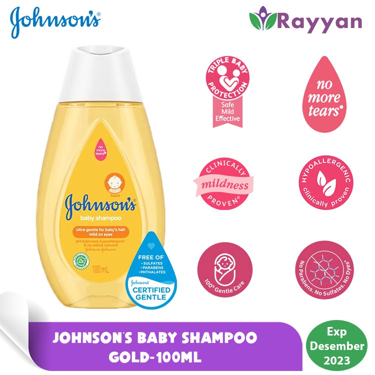 Johnson's Baby Shampoo Gold 100 Ml Lembut dan Wangi  | Shampoo Bayi Johnson's Gold| Shampoo Bayi Lembut dan Wangi