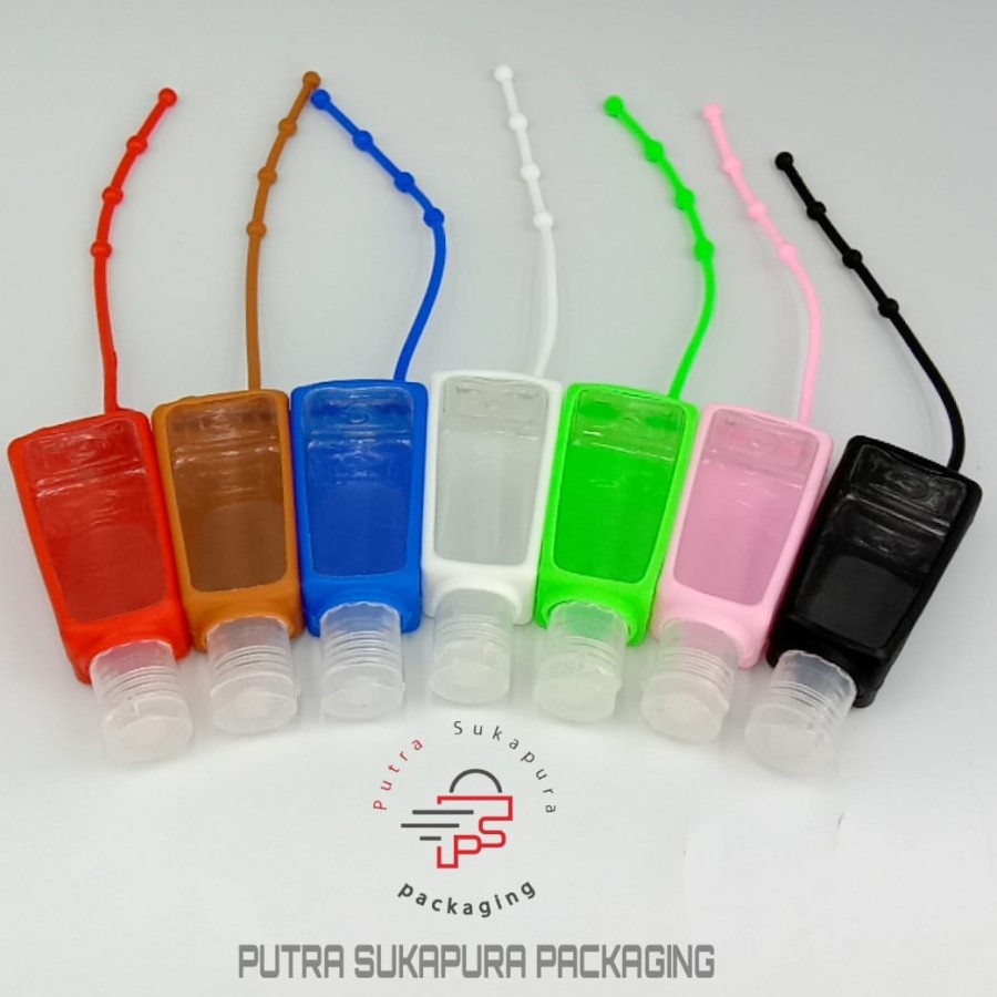 Botol Fliptop 30Ml Gantungan Silicon/Botol Holder HandSanitizer 30Ml