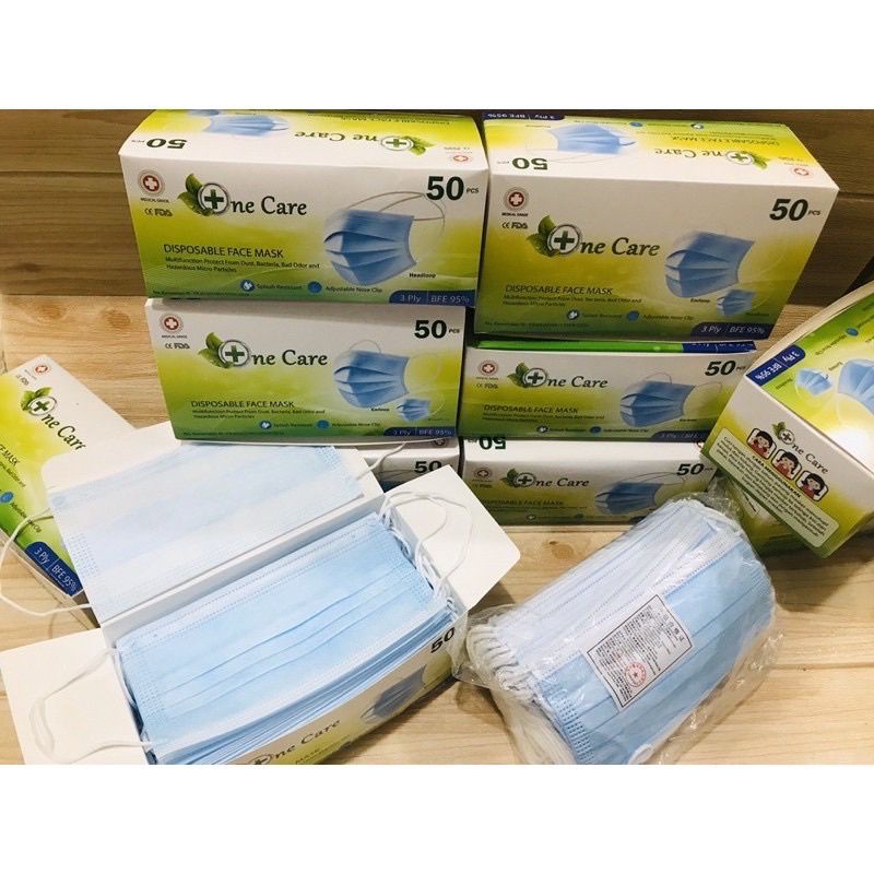 masker 3 ply earloop non medis isi 50 pcs one care