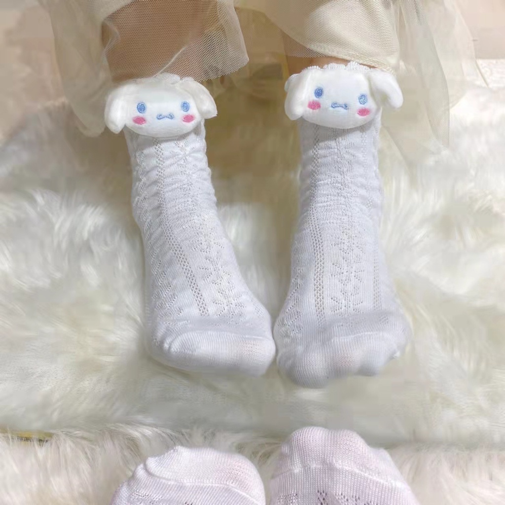 KK-11 kaos kaki kitty kuromi cinamon lolita japan sock wanita tenbal cotton