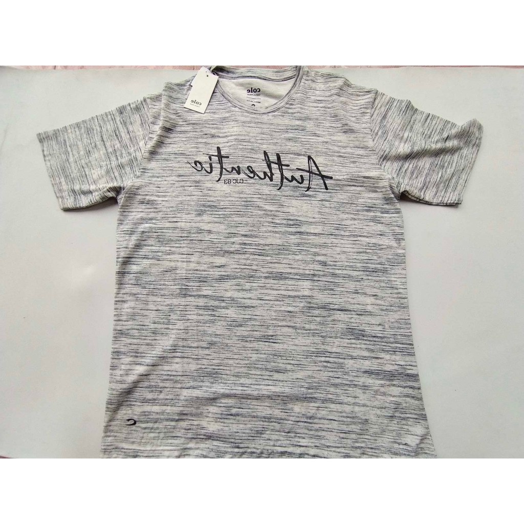 Kaos Pria Cole Casual Wear Reguler Fit Lengan Pendek Abu