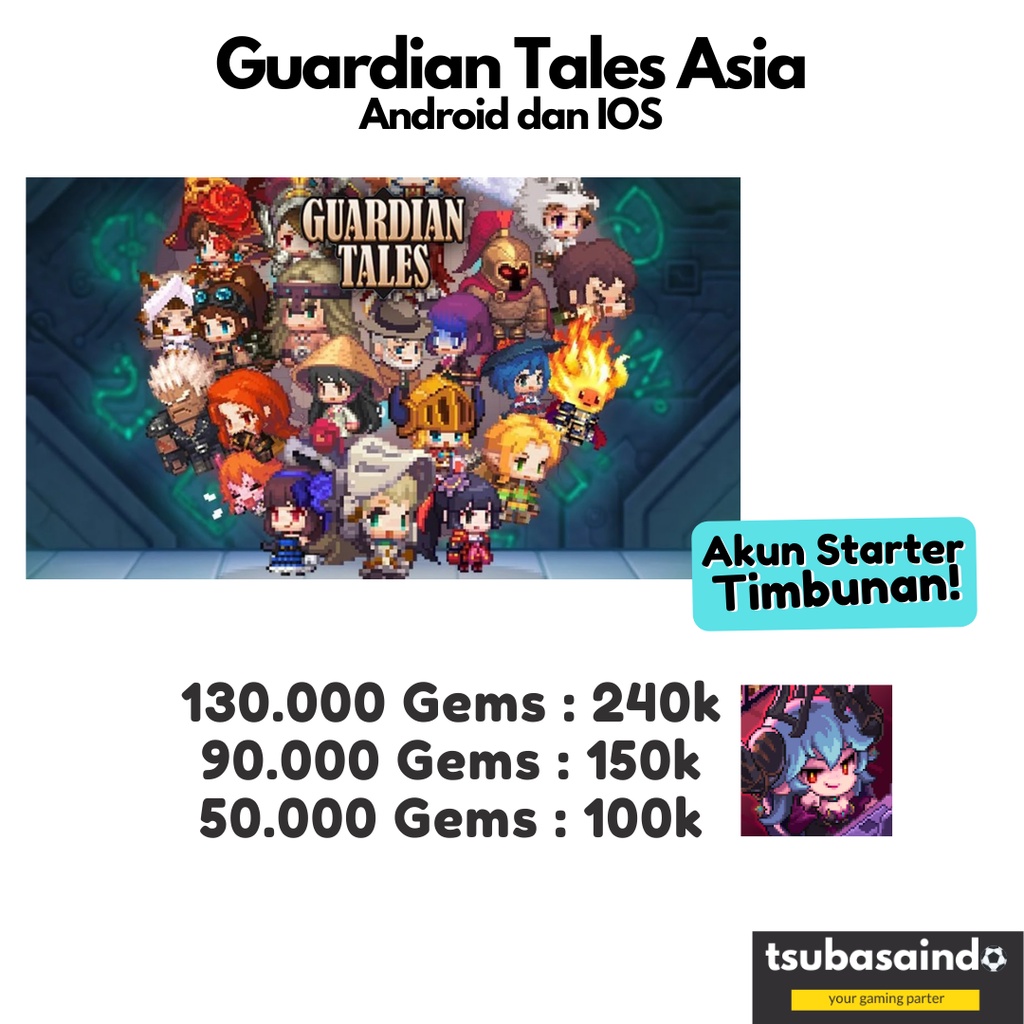 Guardian Tales Akun Starter Timbunan