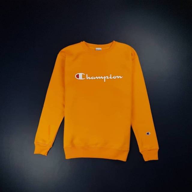 mustard champion crewneck