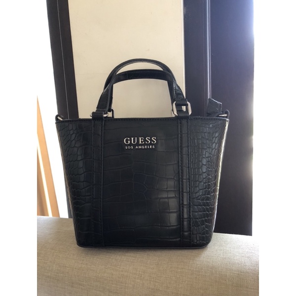 Tas Guess Original Wanita - Motif Croco Sling Bag