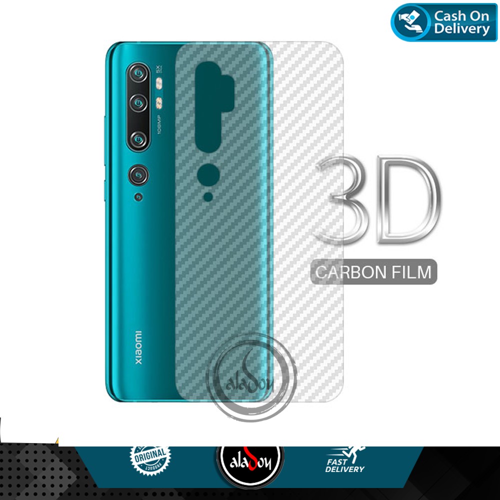 Garskin Carbon 3D Xiaomi Mi Note 10 CC9 Pro Premium Back Screen Protector