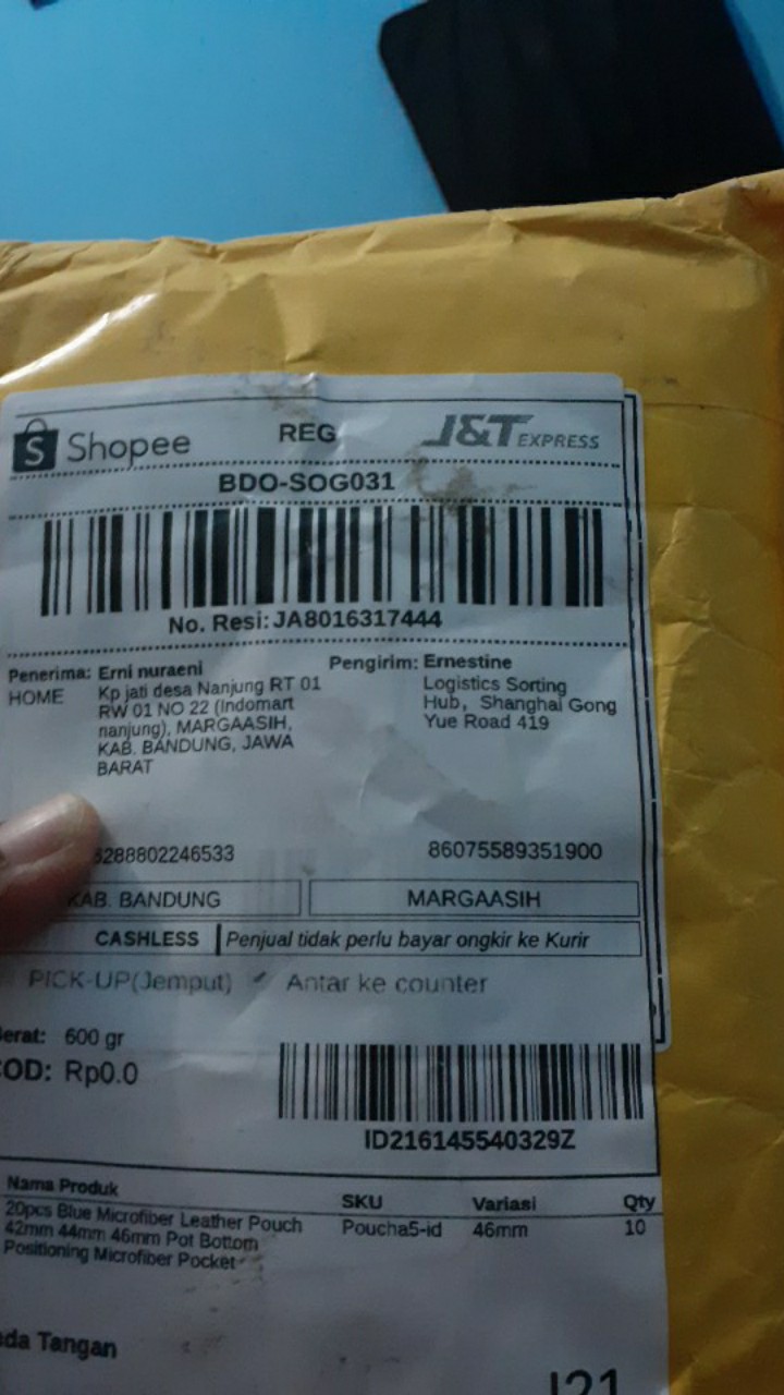 20pcs Blue Microfiber Leather Pouch 42mm 44mm 46mm Pot Bottom Positioning Microfiber Pocket