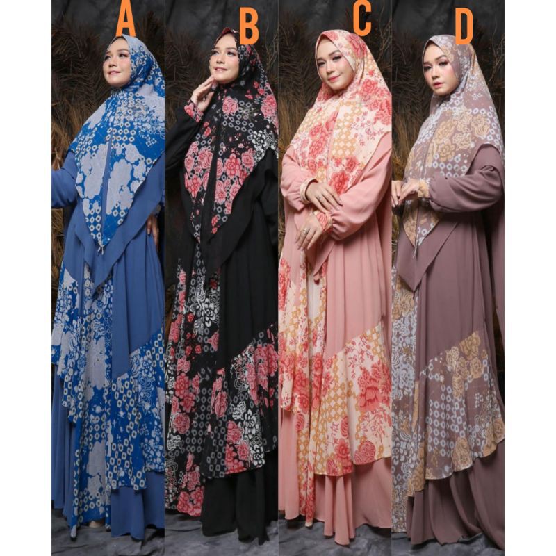 Clarissa syari ori by kanaya / Gamis Syari / Baju Gamis Set Jilbab / Syari Bahan Ceruty / Gamis Syar