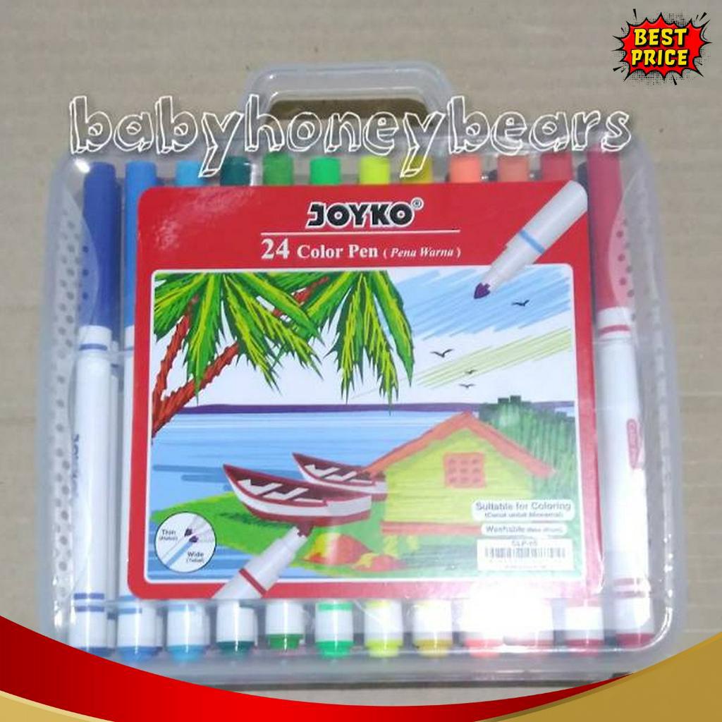 

KUALITAS TERJAMIN Spidol color pen CLP5 Joyko 24 warna washable