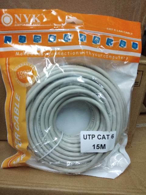 Nyk Kabel LAN Cat6 15Meter / Kabel UTP 15meter Cat6