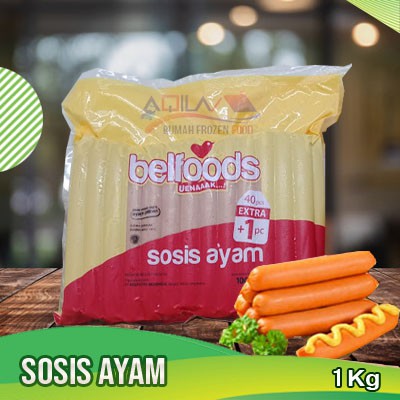 

Belfoods Sosis Ayam 40pcs | Kemasan 1Kg