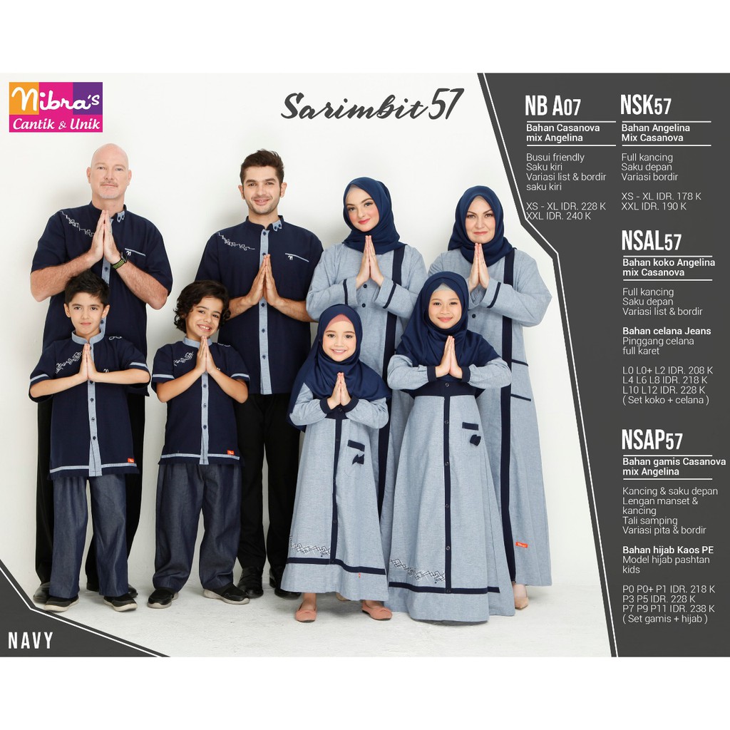 20+ Ide Gamis Nibras Terbaru 2019 Sarimbit