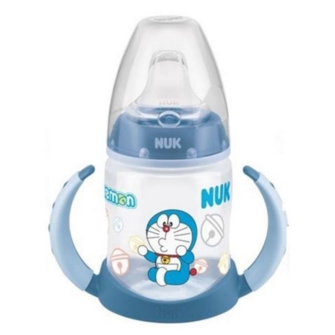 Made In Germany - NUK Botol Susu Wide Neck Anti Colic Air System / Botol Susu dengan Handle NUK Doraemon Learner Training Spout Sippy