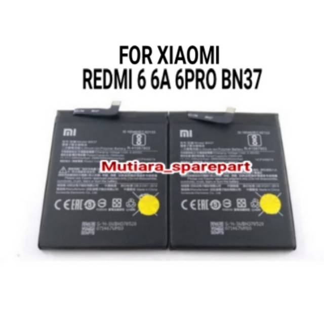 BATRE BATERAI XIAOMI REDMI 6 6A 6 PRO BN37