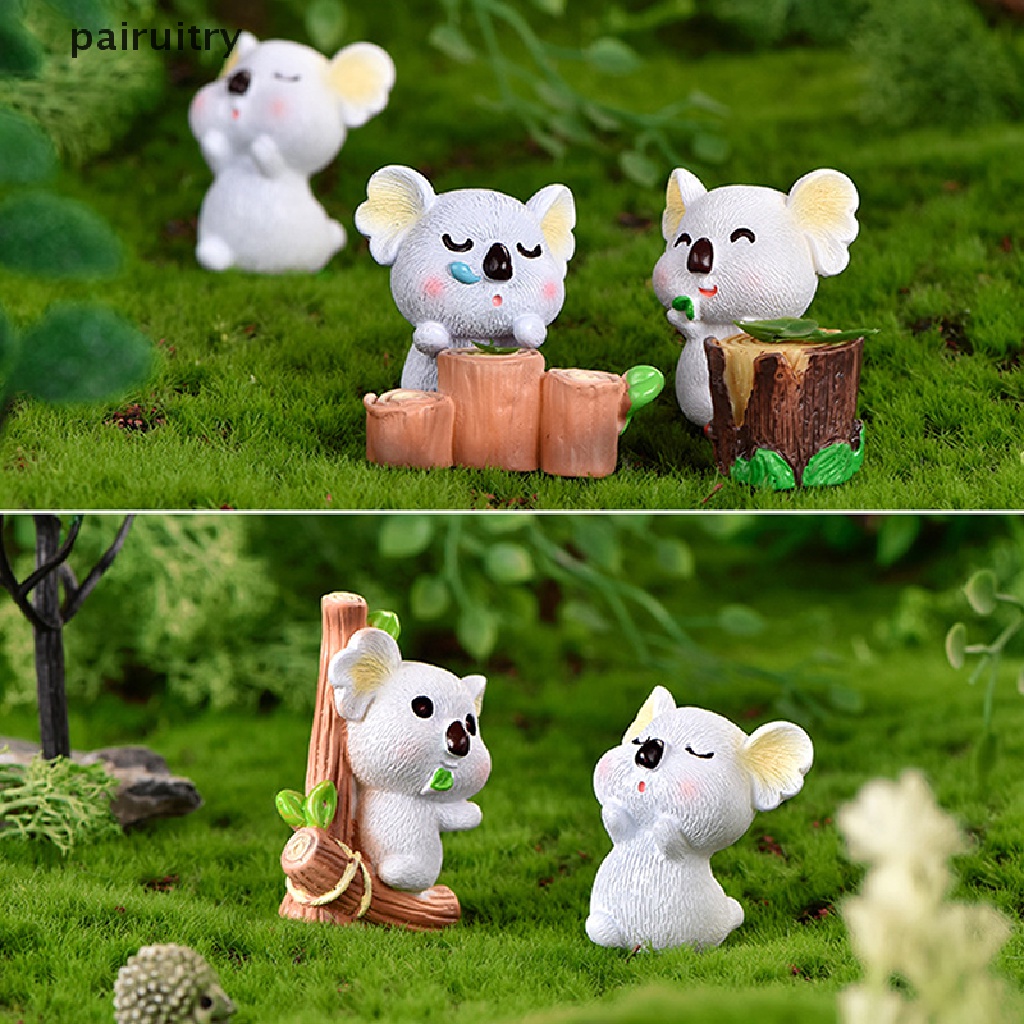 Ornamen Miniatur Koala micro landscape Untuk Dekorasi Rumah