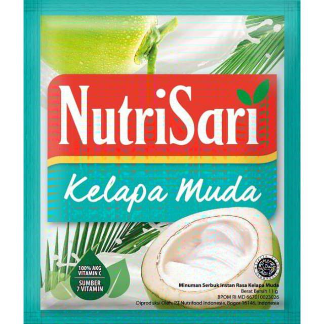 

Nutrisari kelapa muda 11gr(1 renceng isi 10pcs)