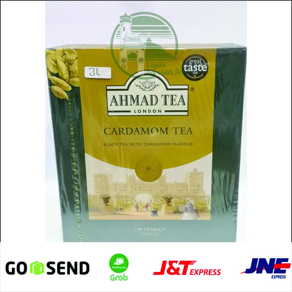 

AHMAD TEA LONDON With Cardamom Flavour 100 Teh Celup Kapulaga + Black Tea Original 100% Tea Bags