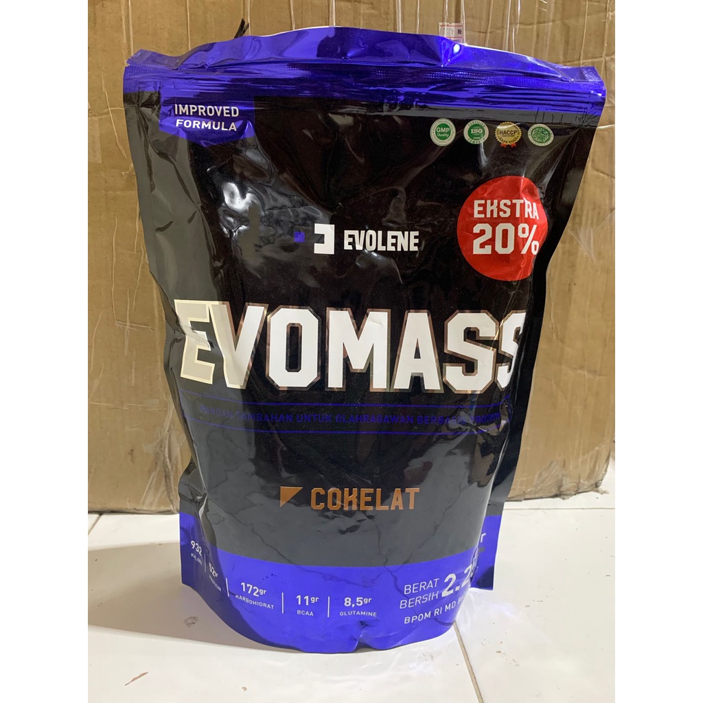 Evolene Evomass Evo Mass 5 lbs 2250 gr Gainer BPOM HALAL