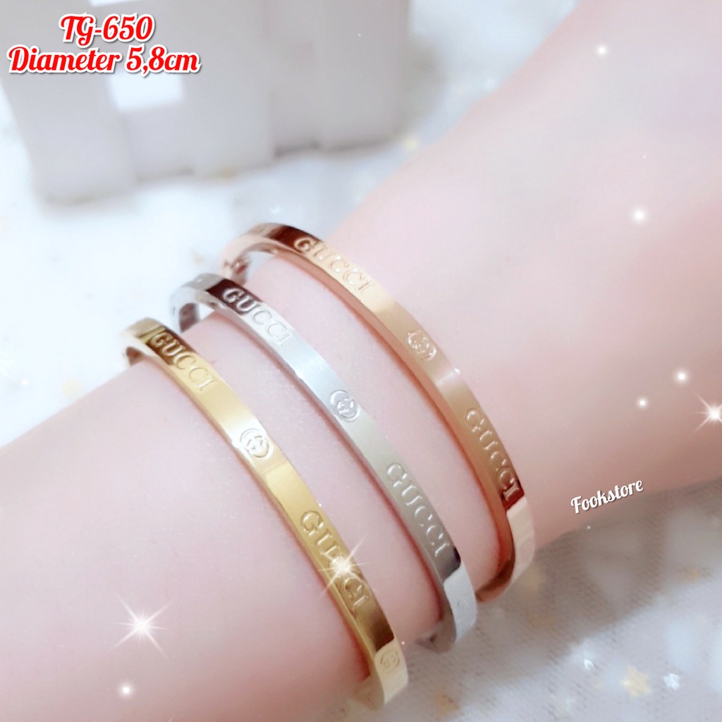 TITANIUM GELANG WANITA MODEL FASHION/ ANTI KARAT/ ISI 3PCS