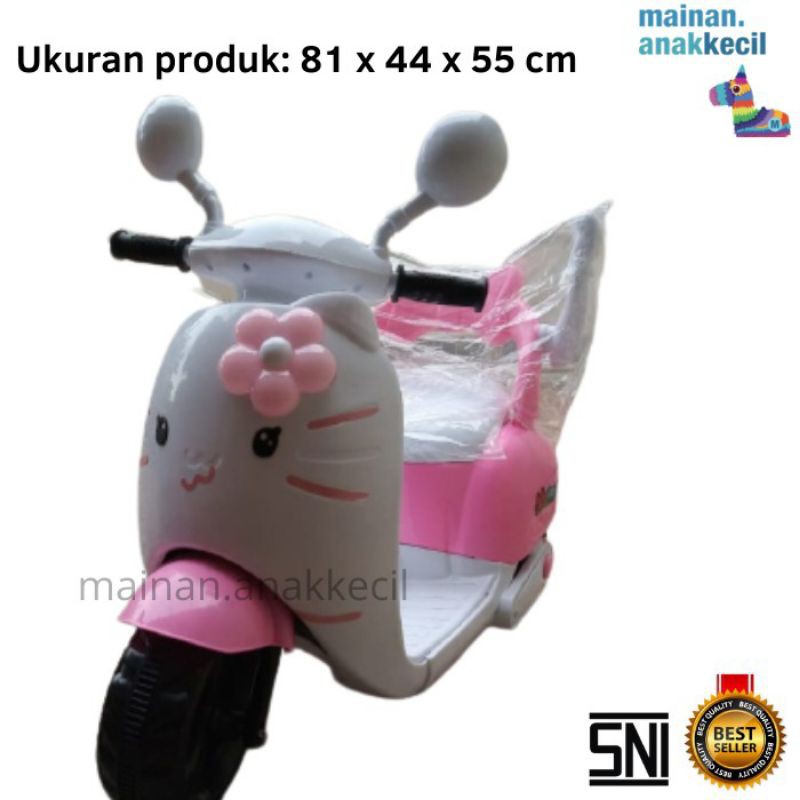 MOTOR AKI MODEL KUCING TANPA REMOTE ~MAINAN ANAK~MOTOR AKI ANAK(GOSENT/JNE/INDAH CARGO)