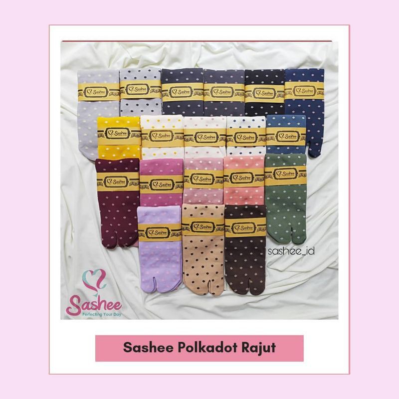 Kaos Kaki Sashee Polkadot | Kaos Kaki Jempol Polka Rajut | Sashee Polkadot