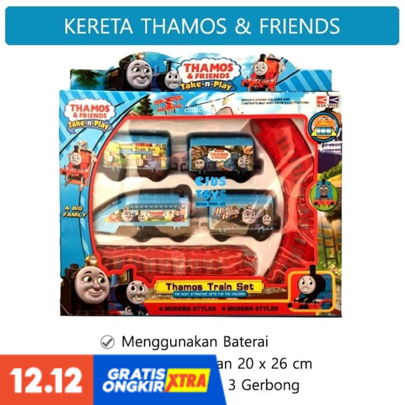 SUPER PROMO MAINAN KERETA API REL THOMAS N FRIENDS | KERETA API BATERAI TERMURAH