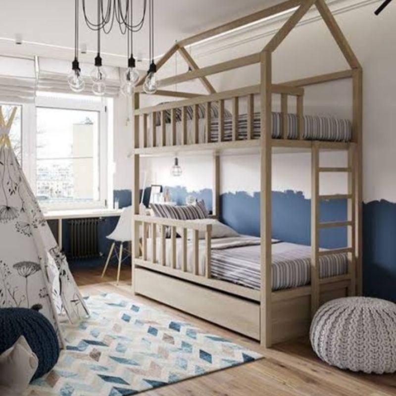 tempat tidur tingkat 100x200  plush sleding bed