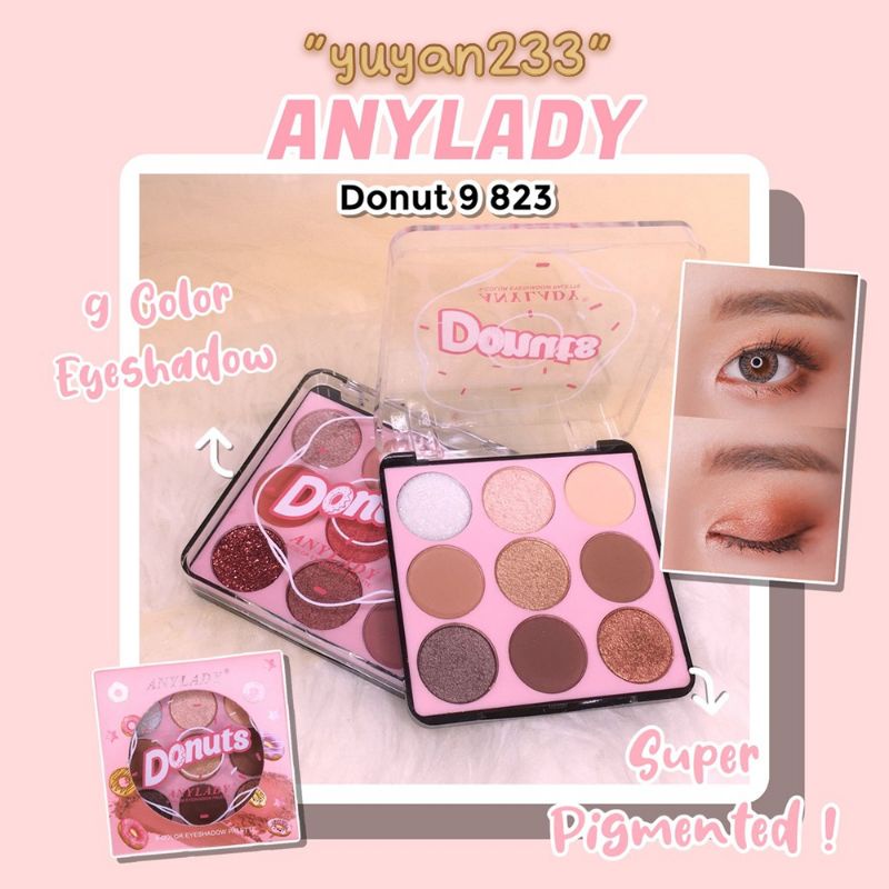 PROMO!!!EYESHADOW 9 COLOUR DONUTS ANY LADY 823