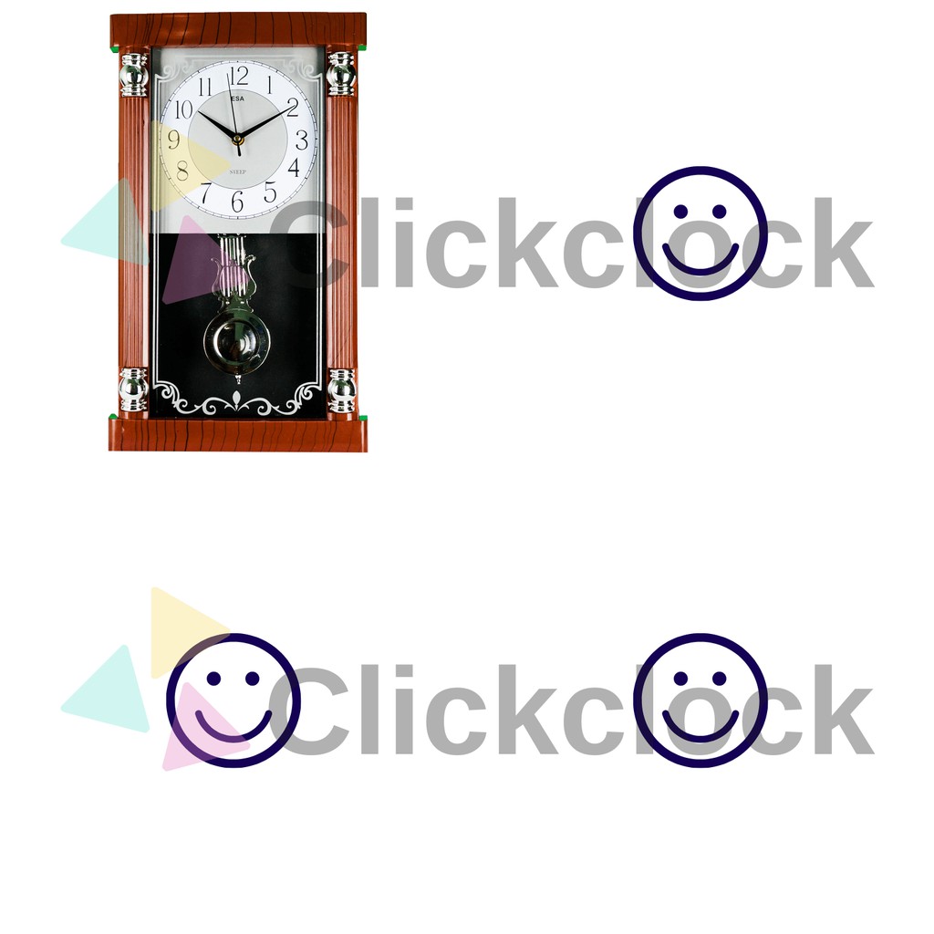 Jam Dinding Bell Minimalis Coklat Esa 3016 Besar Dekorasi Rumah Murah