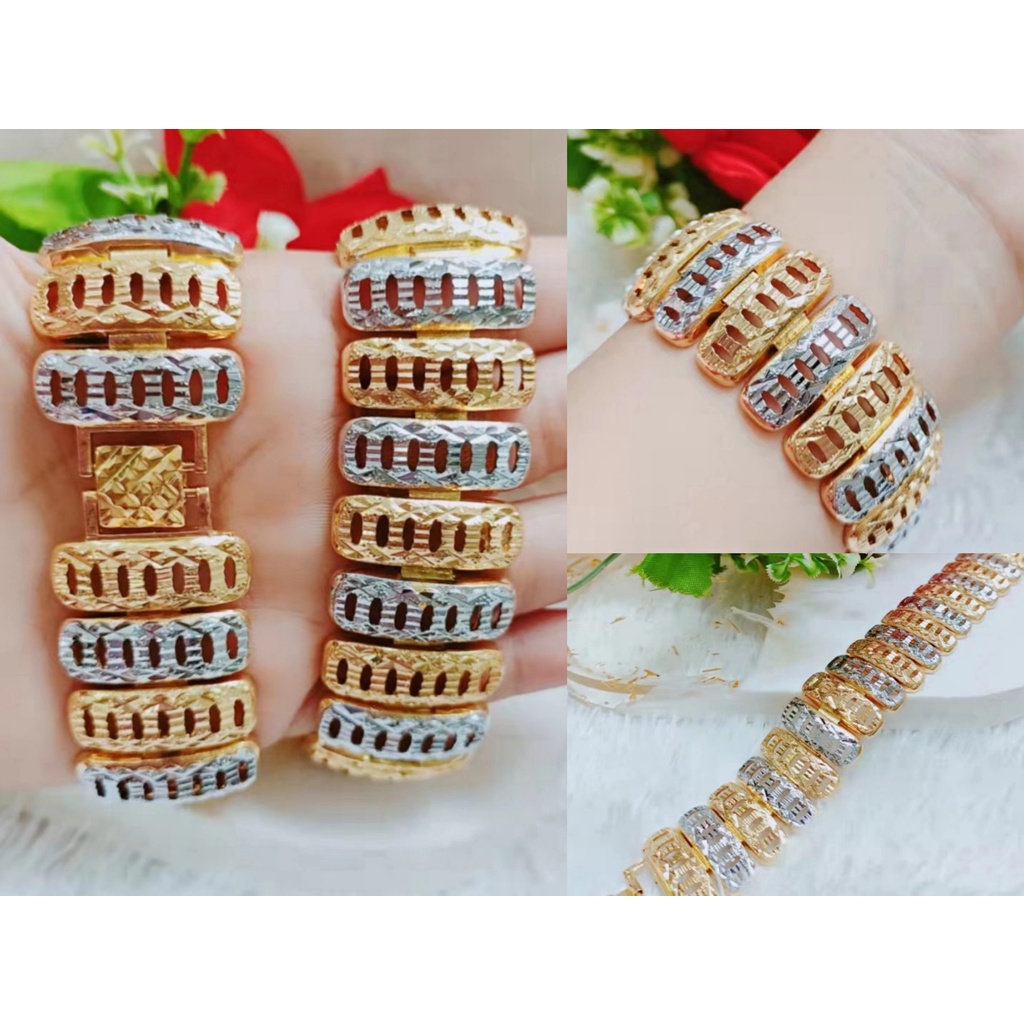 Gelang Xuping Rantai Kombinasi Lapis Emas 24k Perhiasan Fashion 1226.1229