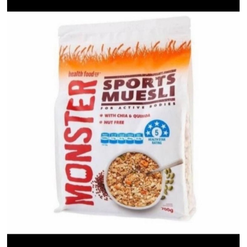 

Monster sports muesli cereal sereal 700gr