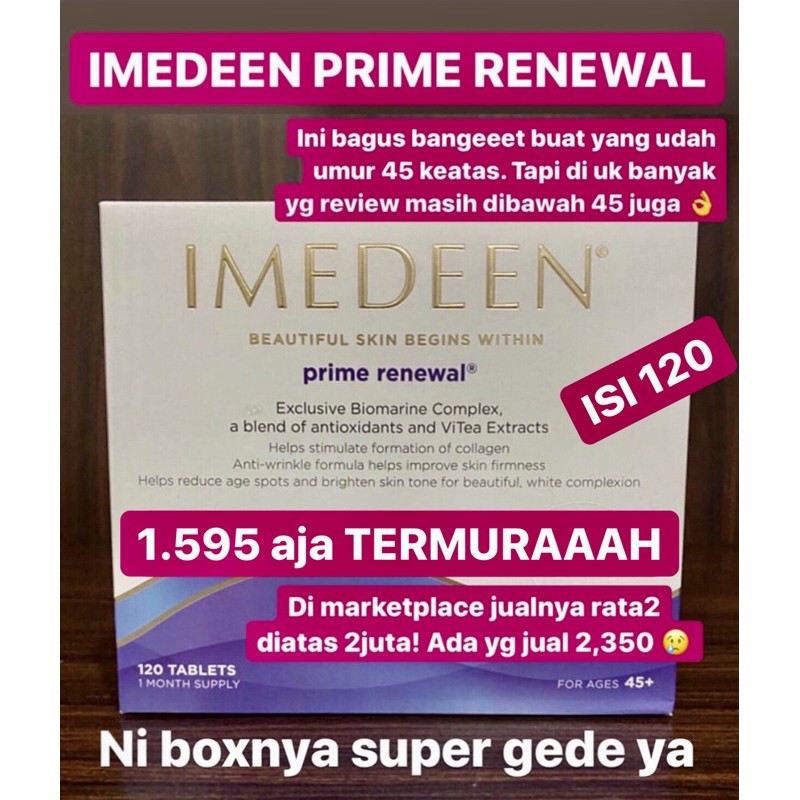 Imedeen prime renewal isi 120 exp 2025