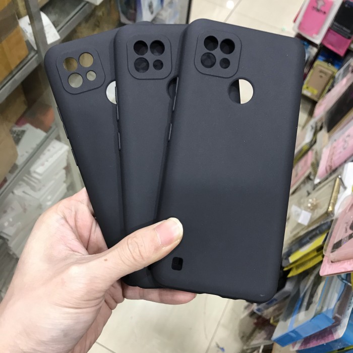 REALME C21 PREMIUM BLACK MATTE CASE ORI 1.5MM CAMERA PROTECTOR