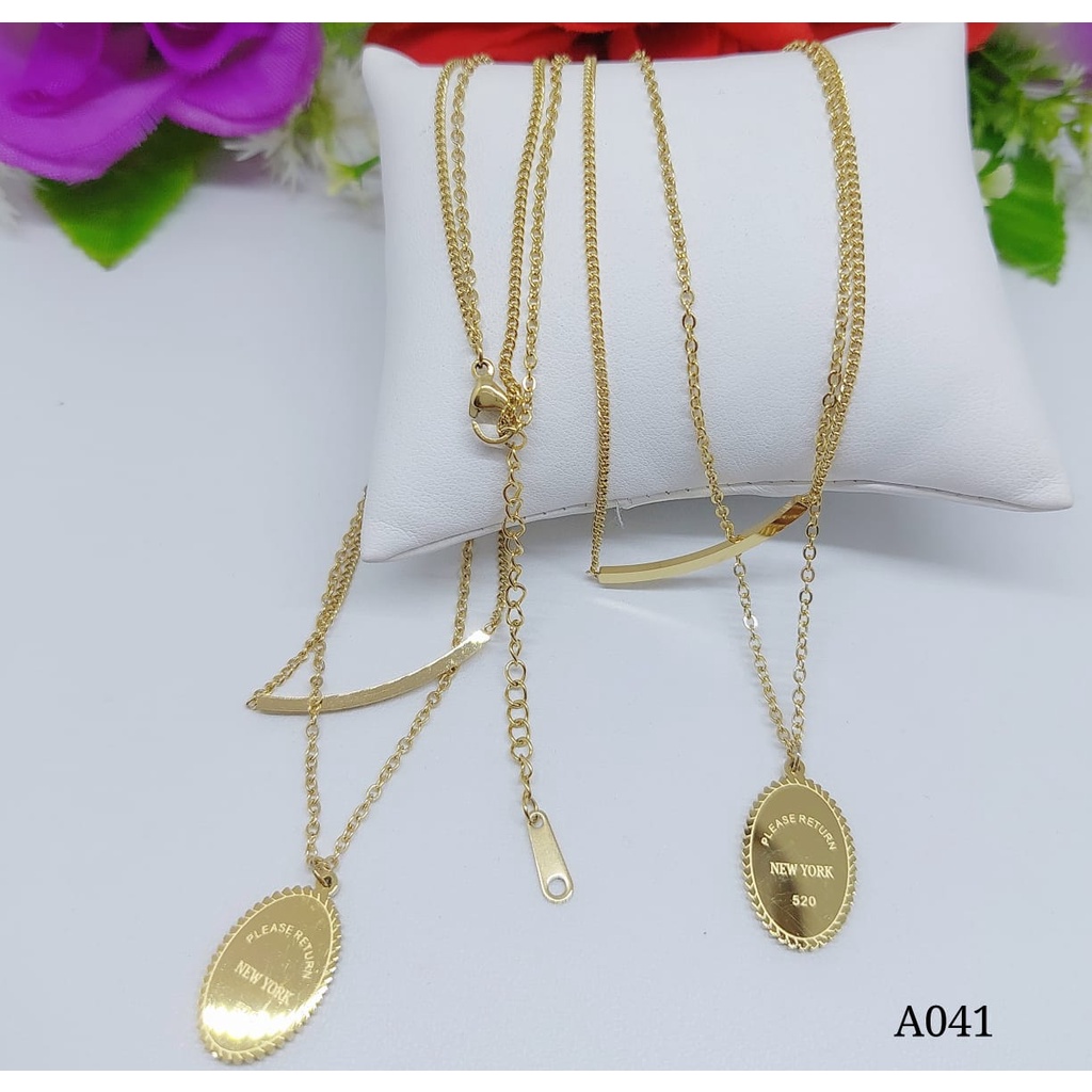 Titaniun kalung fashion A038-041