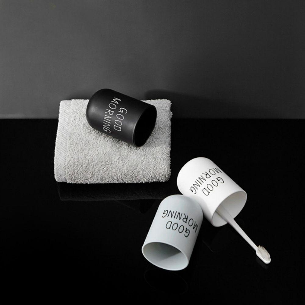 Lanfy Good Morning Cup Portable Healthy Nordic Style Organizer Cup Untuk Jus Susu Teh Cangkir Dapur Sikat Gigi Tempat Minum C0ffee Mug