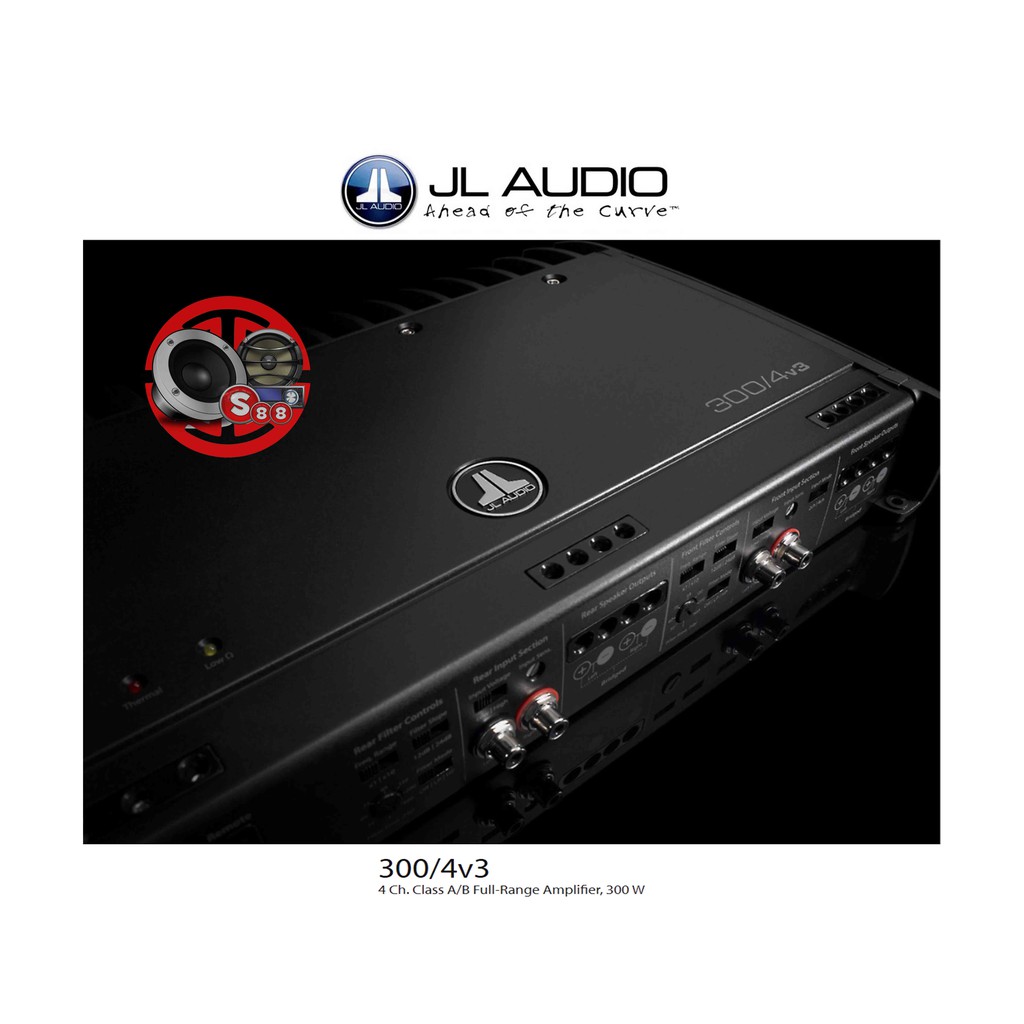 JL Audio Slash 300 4v3 Digital Class AB 4-Channel Fullrange Amplifier 300W