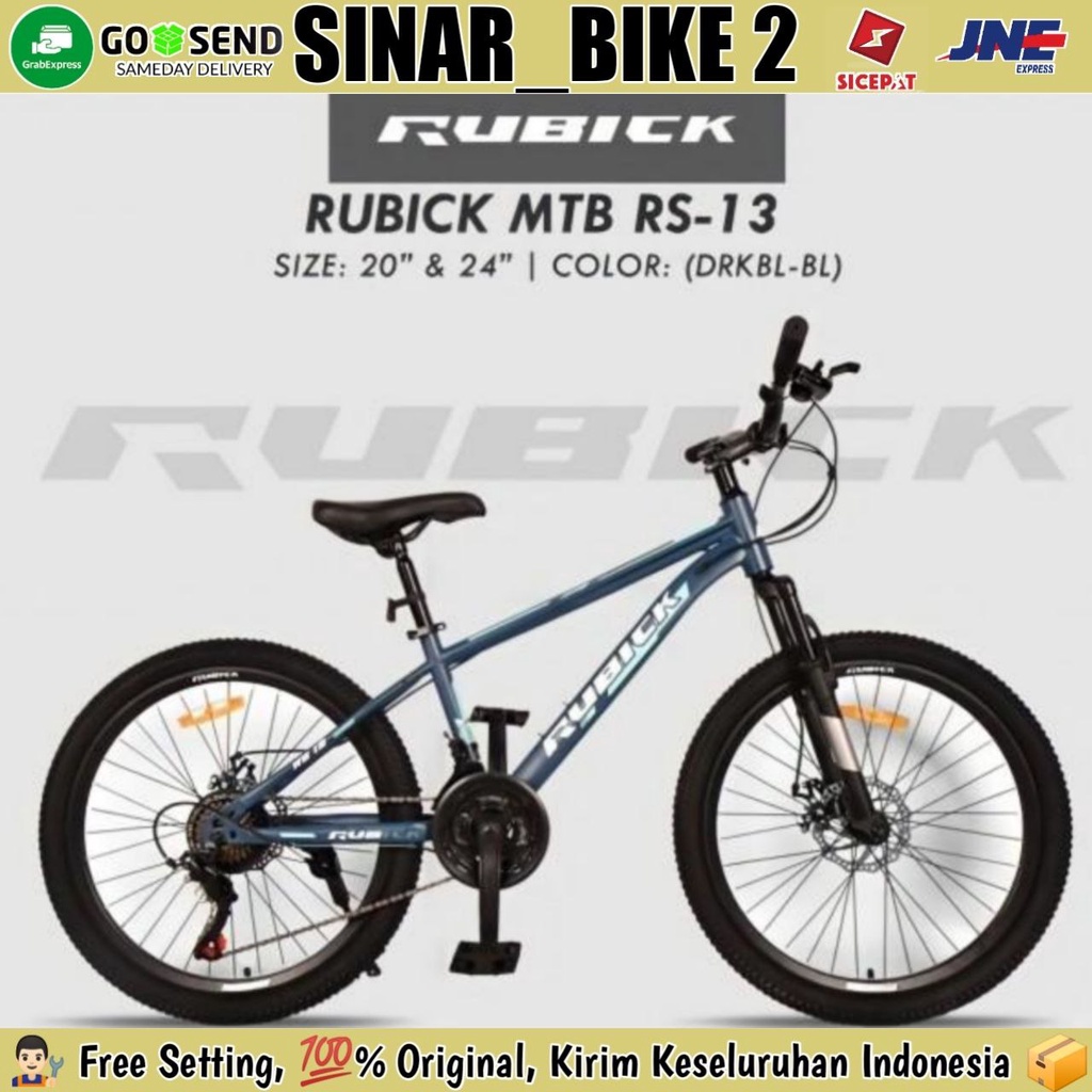 Sepeda Gunung MTB RUBICK RS-13 Ukuran 20'' &amp; 24'' Inch 21 Speed