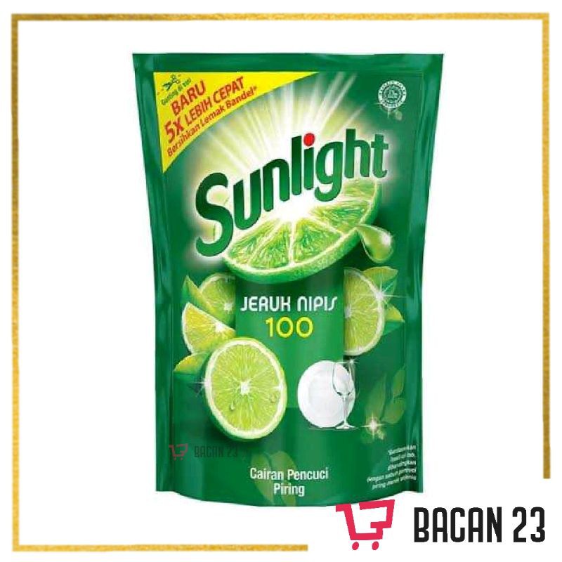 Sunlight Jeruk Nipis 100 (700ml) / Sabun Cuci Piring Isi Ulang / Bacan 23 - Bacan23