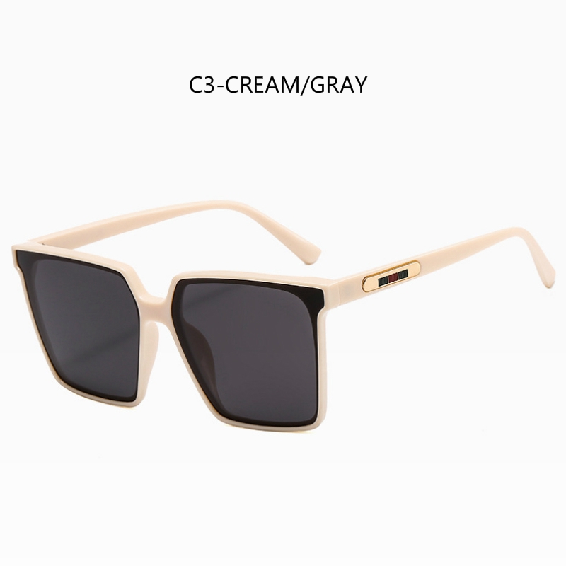 Fashion big box square Korean style personalized sunglasses with metal hinge