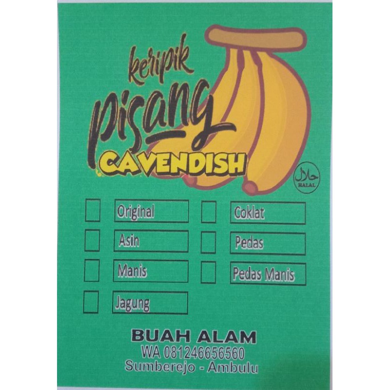 

Keripik Pisang Cavendish Buah Alam