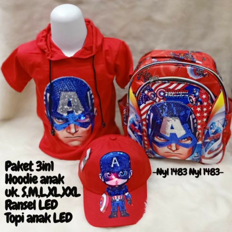 Tas LED  Ransel anak laki laki karakter  Tas murah