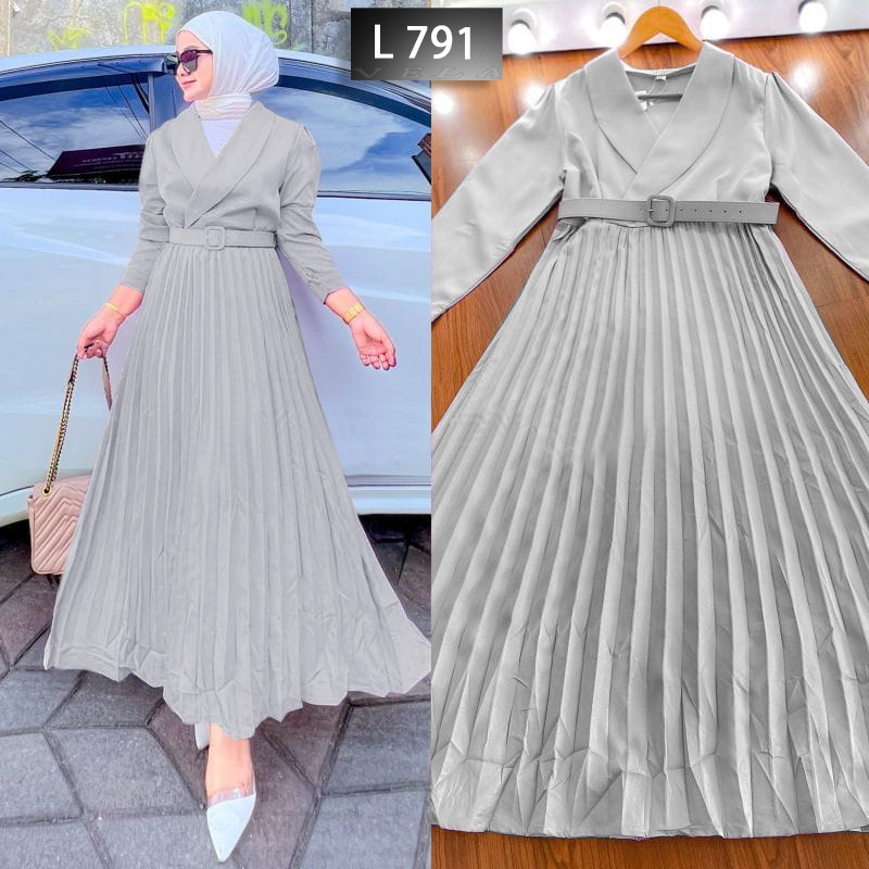 Graceshop83 Gamis Wanita Muslimah  I Fashion Wanita Muslimah  I Dress Wanita Muslimah All Size Fit L