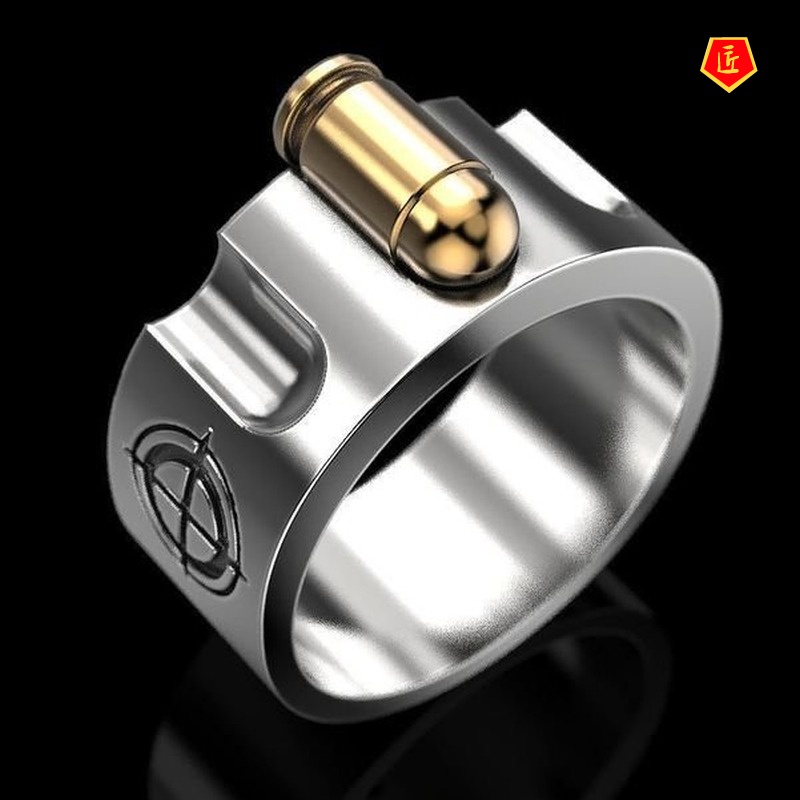 [Ready Stock]Creative Personality Fiveshooter Nest Clip Shape Couple Ring