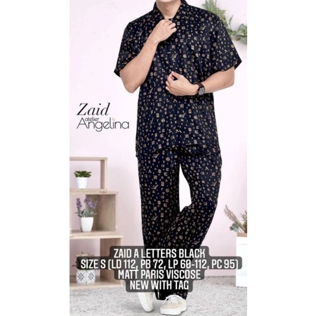 ZAID A LETTERS BLACK SIZE S ATELIER ANGELINA