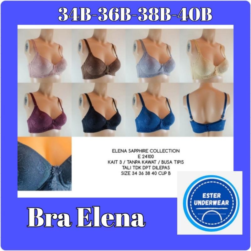 BRA WANITA ELENA E 24100 |TANPA KAWAT BUSA TIPIS