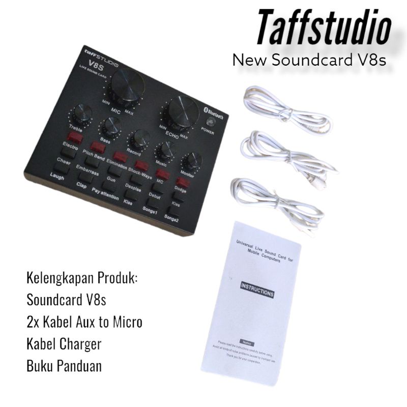 Taffstudio Soundcard V8 V8s V8u V8plus Original | New Soundcard V8 Original