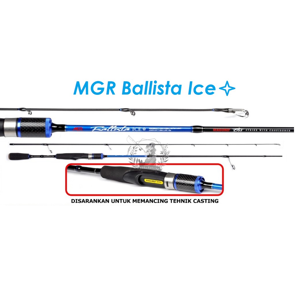 Joran Maguro Ballista Ice MBFS 198 210 cm 662 702 UL 2-6 Lbs Ultra Light Casting Original Murah Best